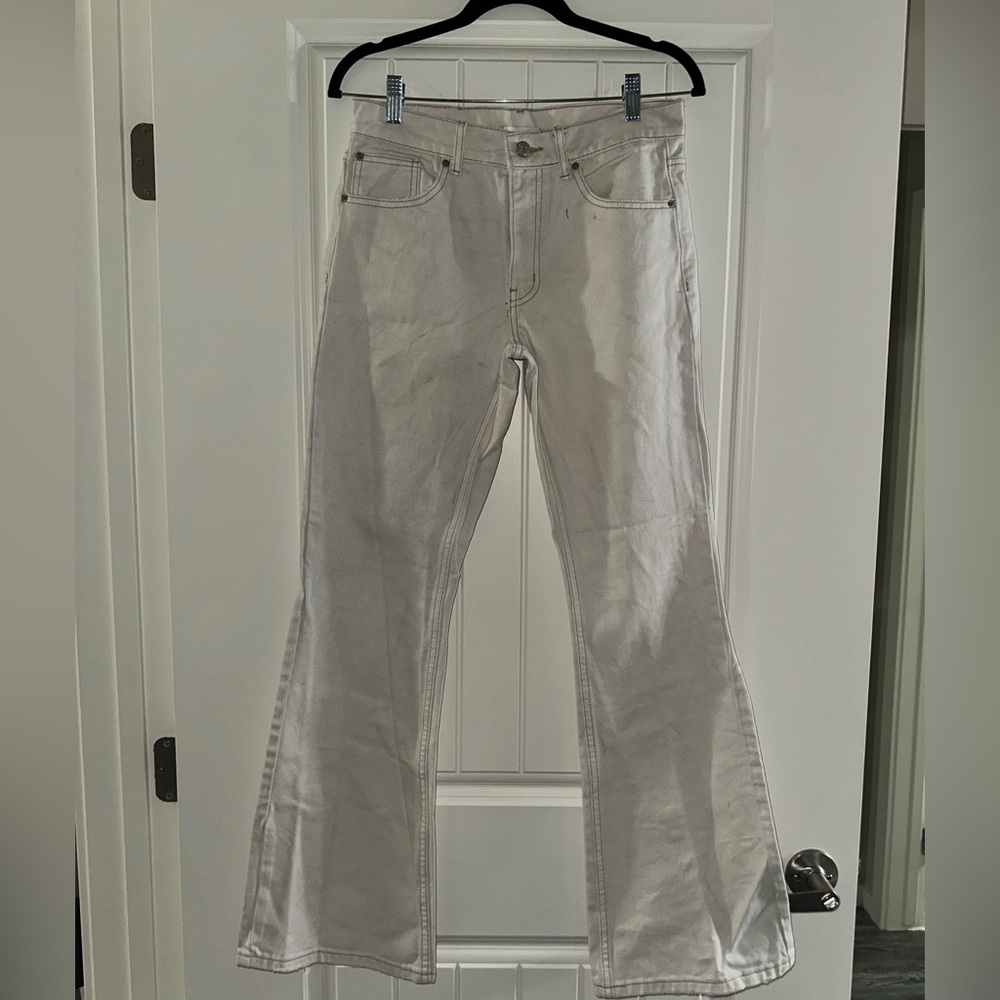 BDG Cream Flare Jeans